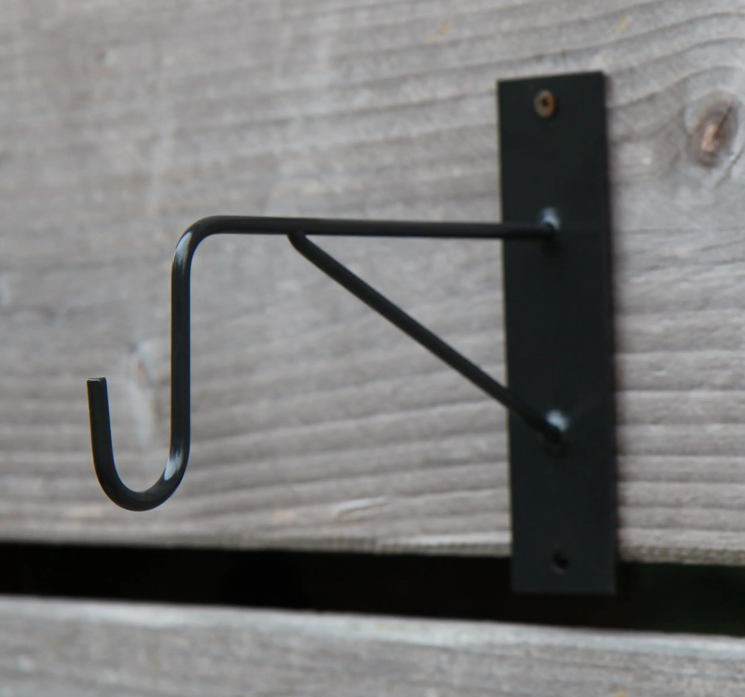 Wandhaak 21,4 cm. metaal, zwart BPH124