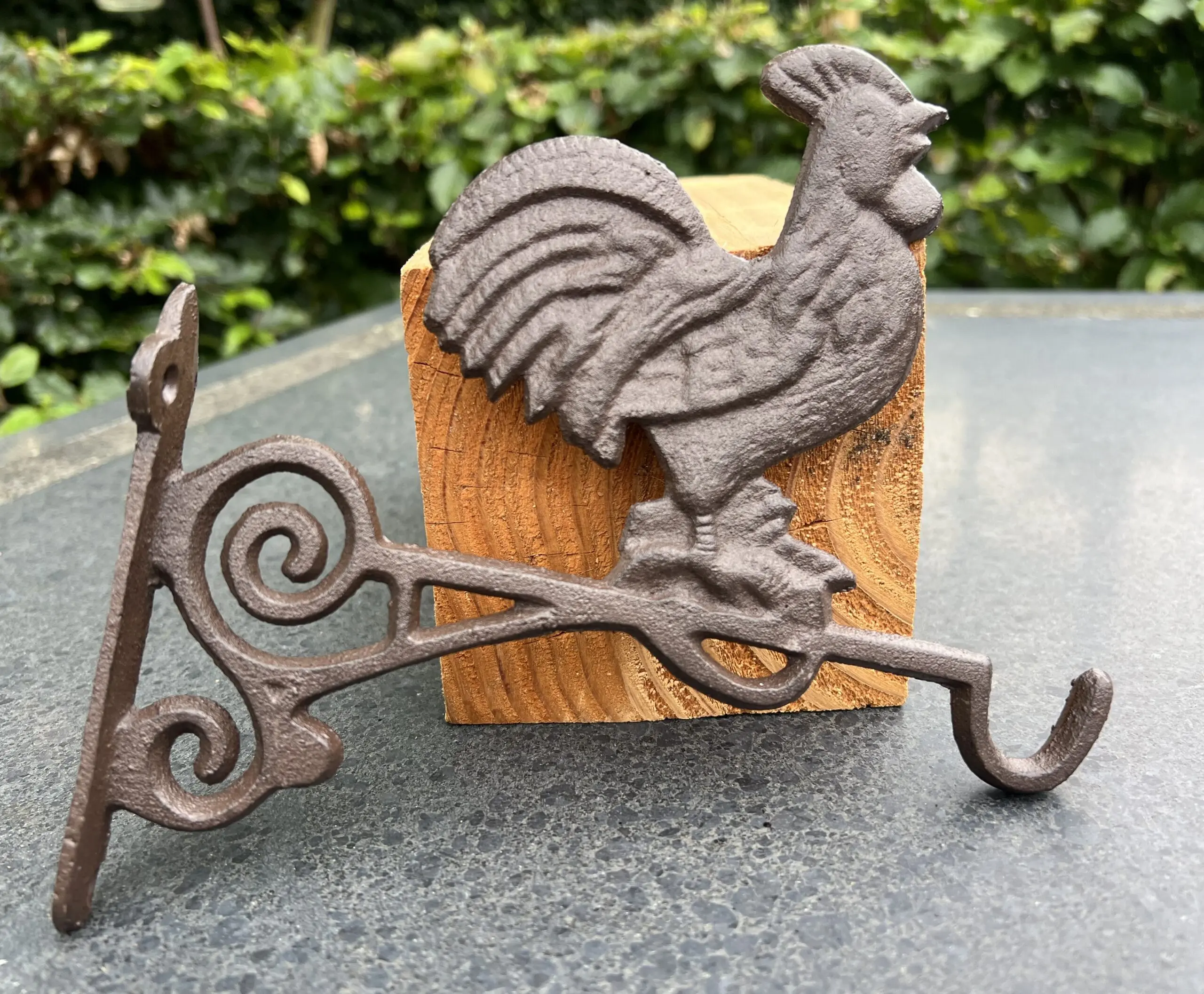 Wandhaak haan, gietijzer, BPH181 - Afbeelding 3