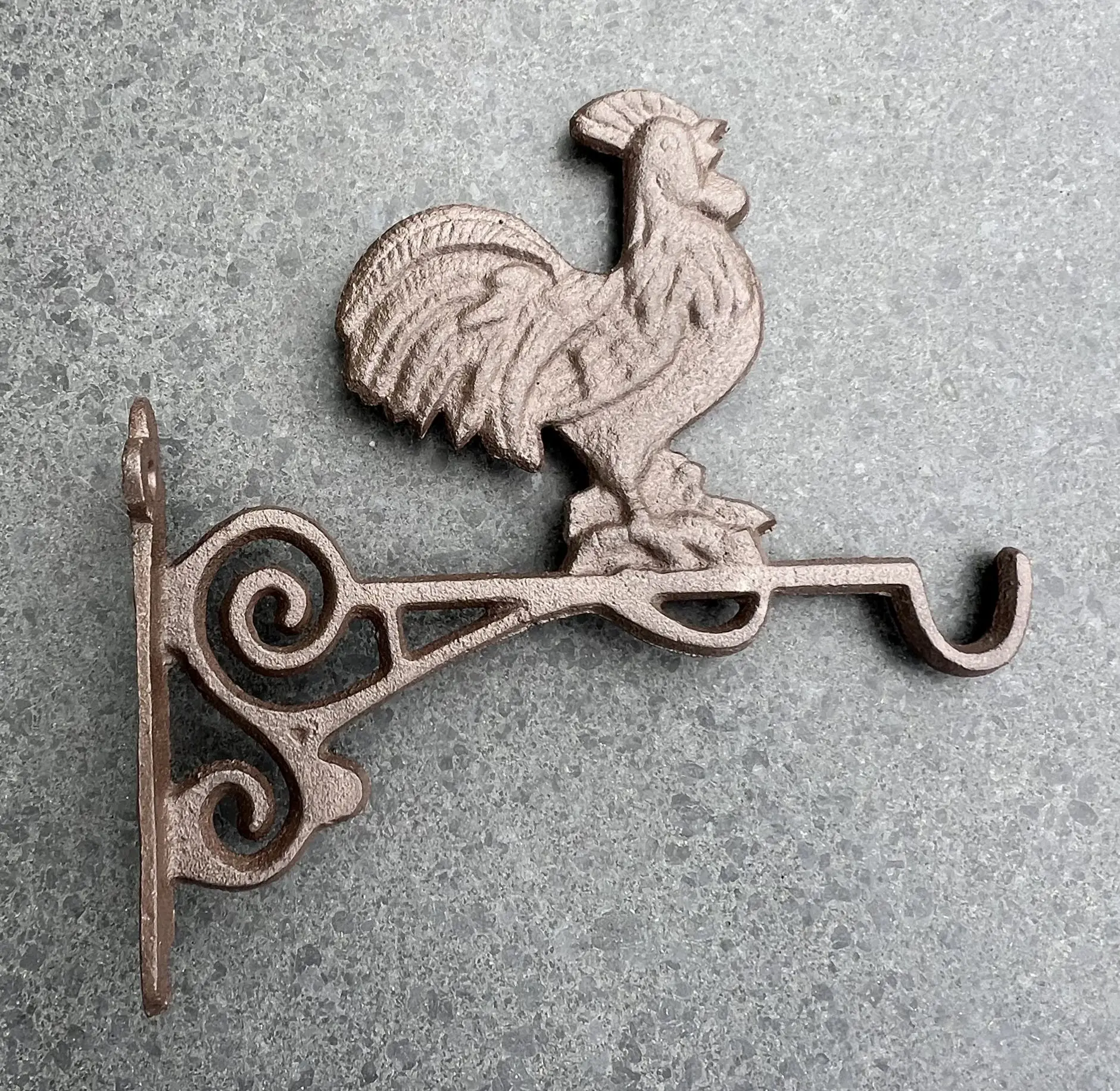 Wandhaak haan, gietijzer, BPH181 - Afbeelding 2