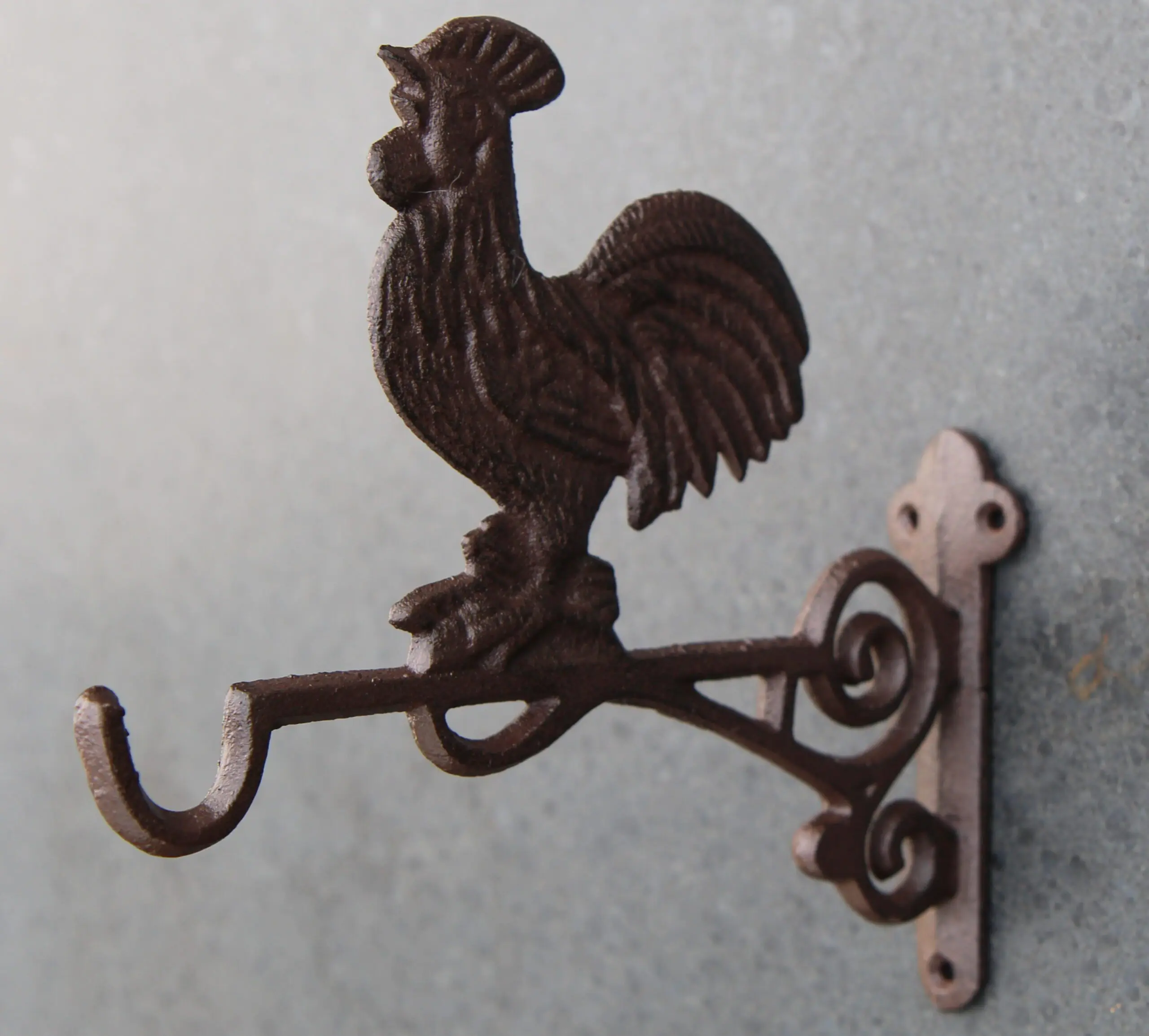 Wandhaak haan, gietijzer, BPH181 - Afbeelding 5