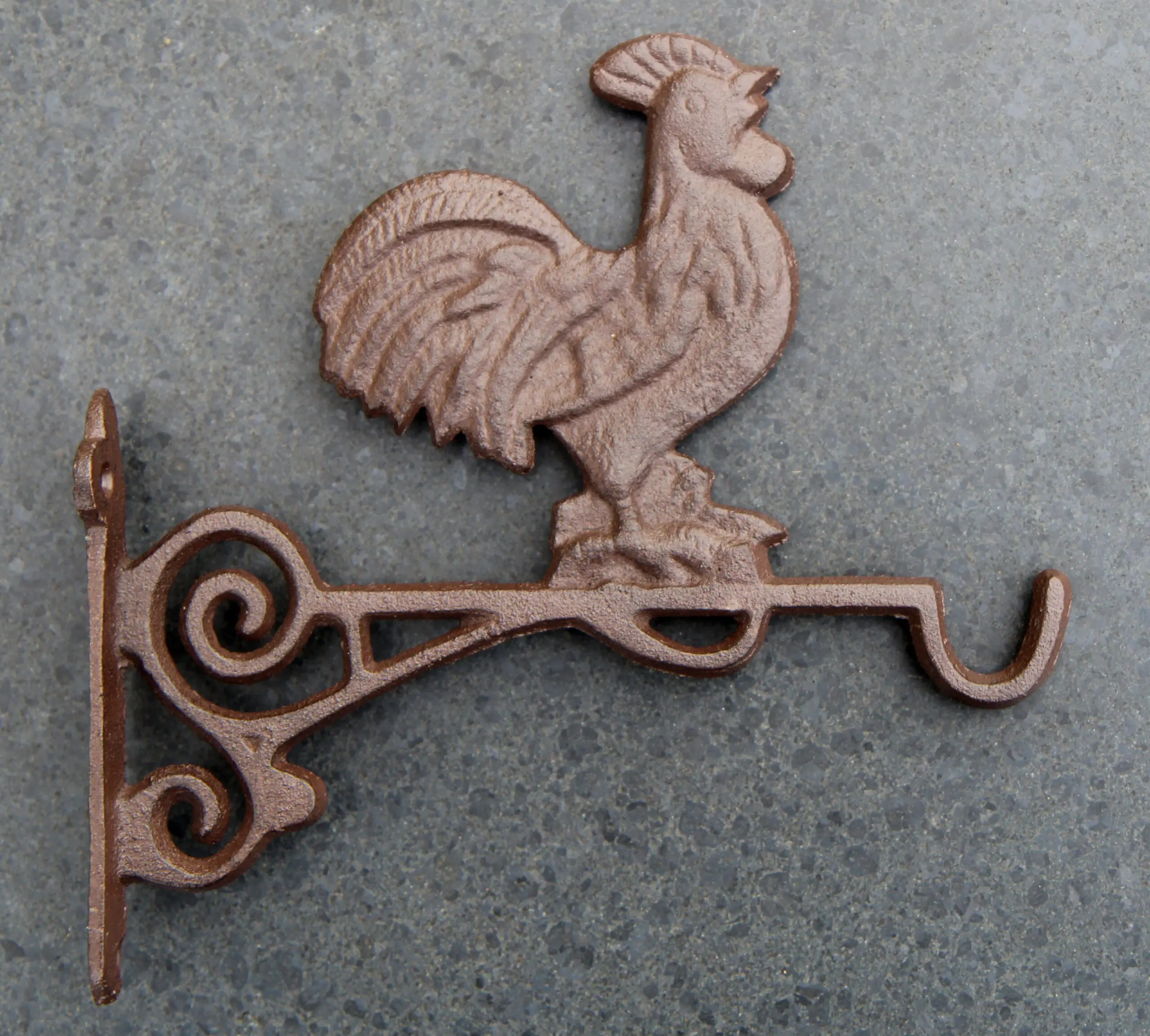 Wandhaak haan, gietijzer, BPH181 - Afbeelding 6