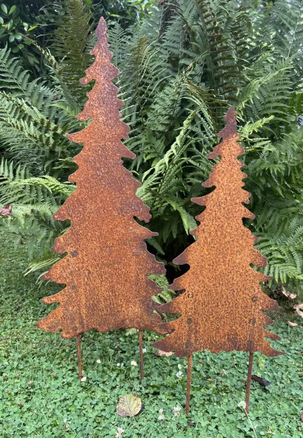 Tuinsteker kerstboom, spar, roestig metaal SB504 - Afbeelding 3