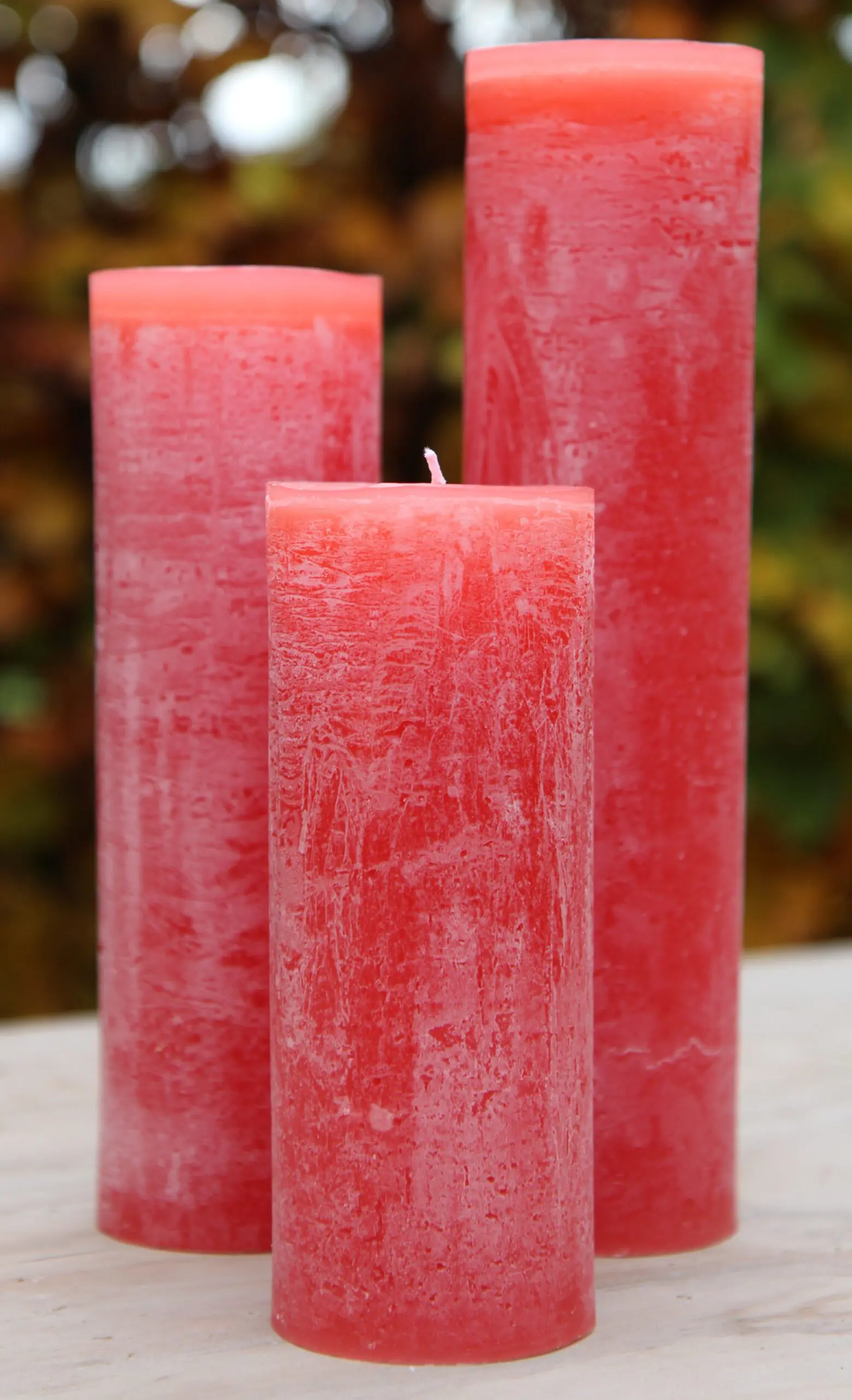 Krulkaars, Bika Kaarsen, set van 3, blood oranje iced  333135