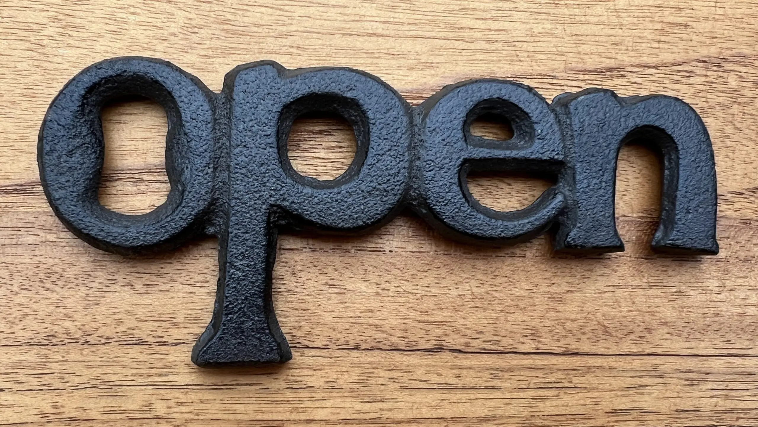 Flesopener, bieropener "open" gietijzer, FG586