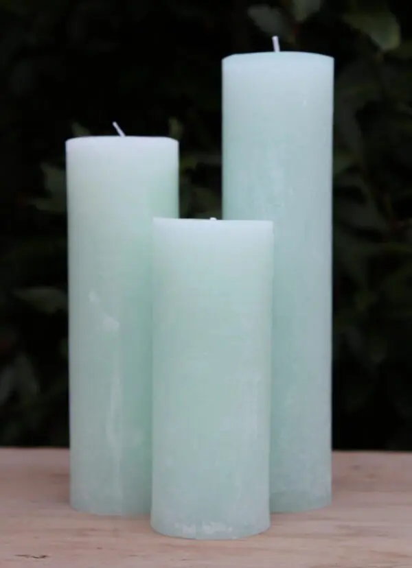 Krulkaars, Bika Kaarsen, set van 3, Rustiek Seafoam  333162