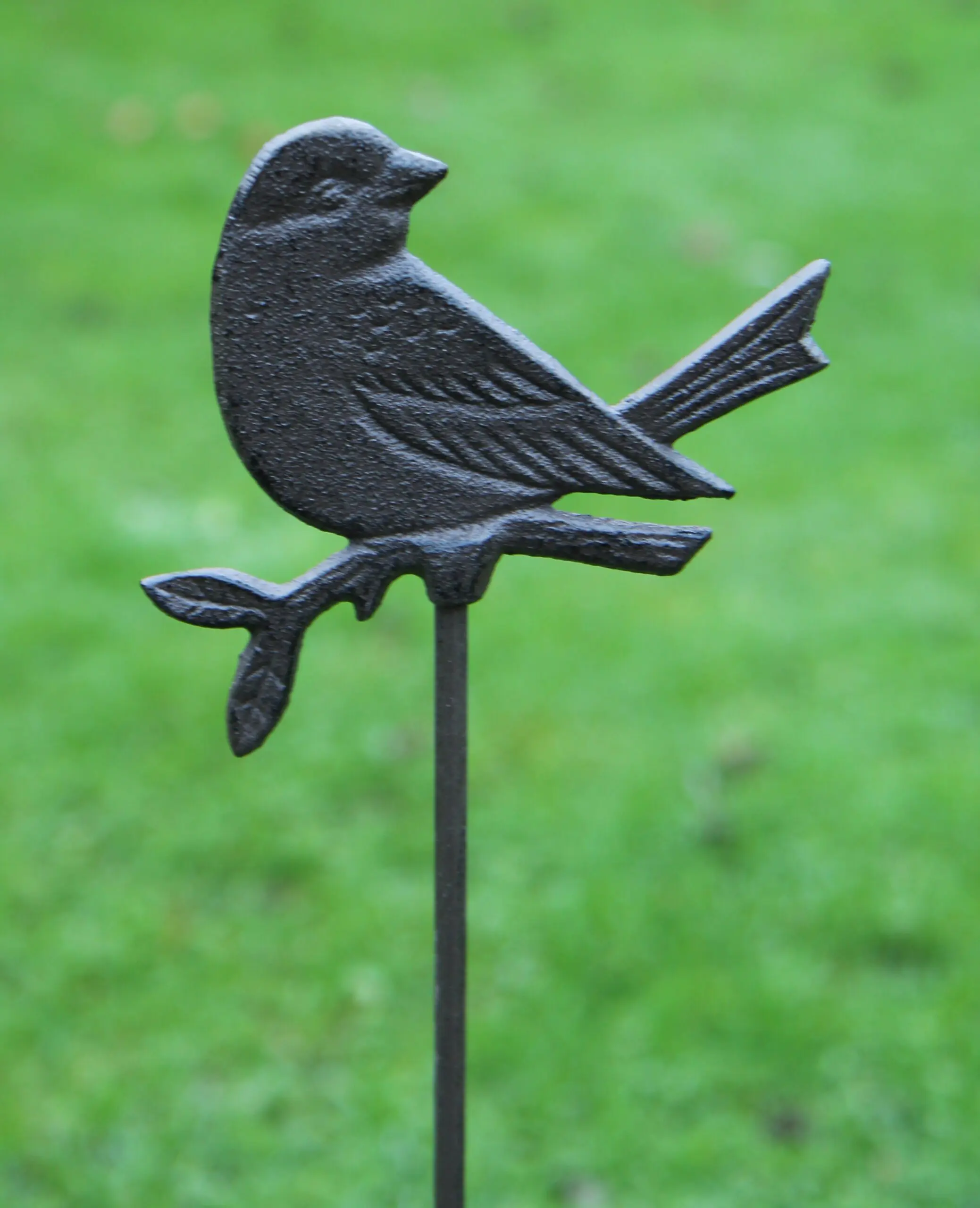 Tuinsteker vogel op tak, gietijzer SV310A - Afbeelding 2