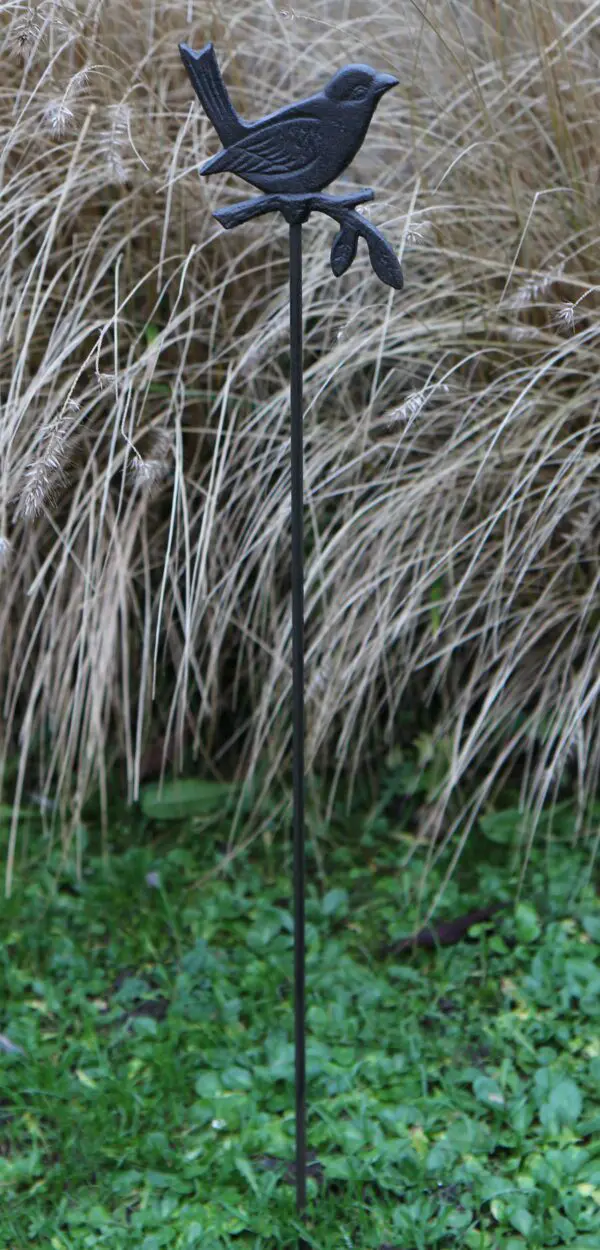 Tuinsteker vogel op tak, gietijzer SV310B - Afbeelding 3