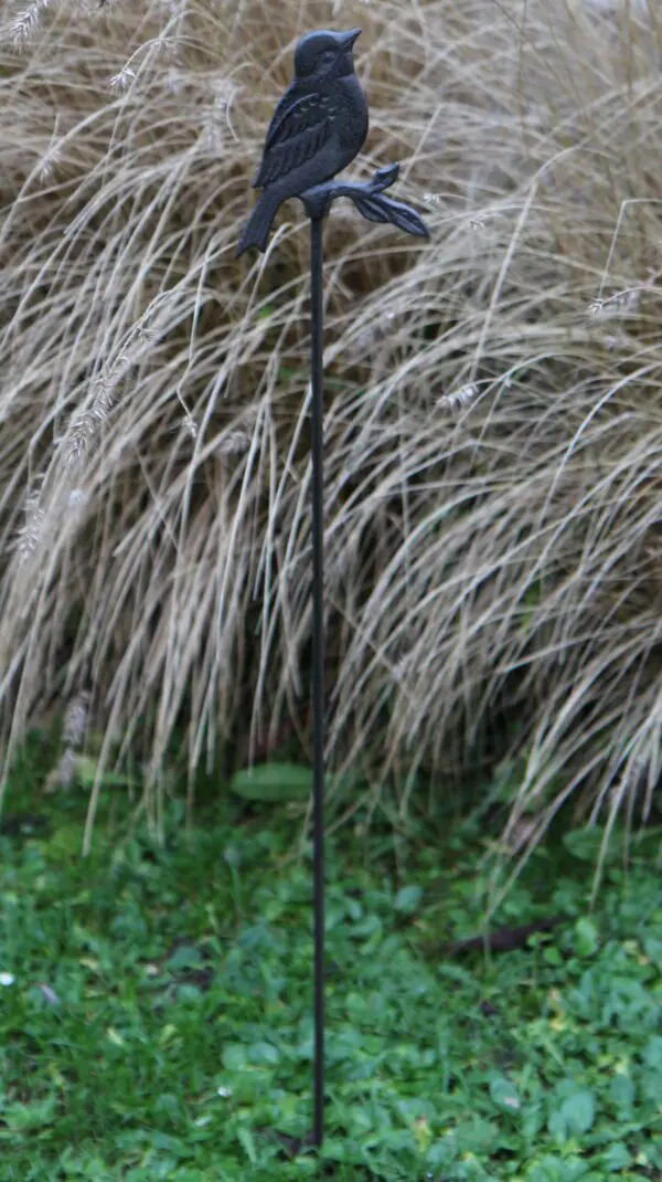 Tuinsteker vogel op tak, gietijzer SV310C - Afbeelding 3