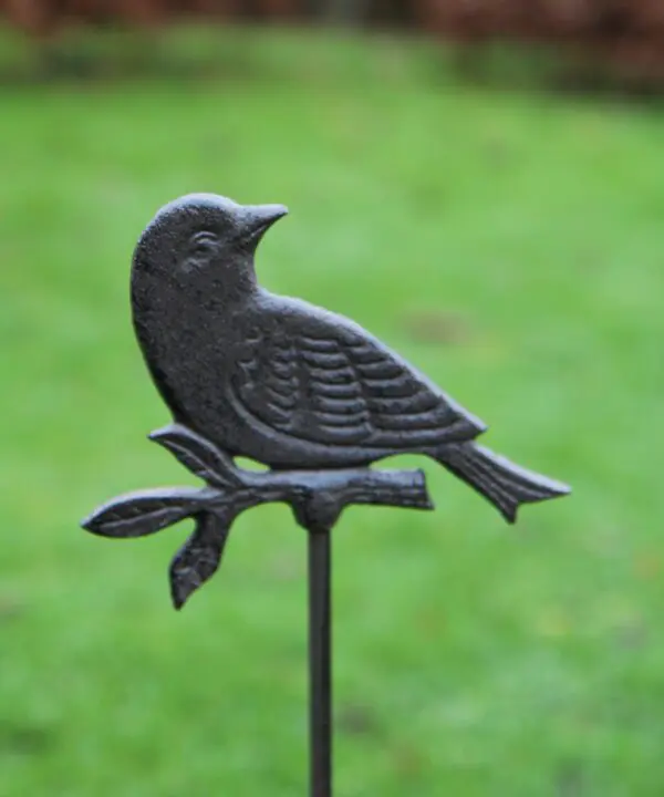 Tuinsteker vogel op tak, gietijzer            SV310D - Afbeelding 2