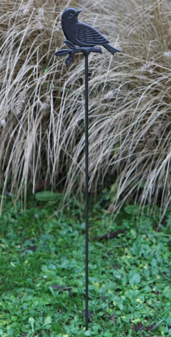 Tuinsteker vogel op tak, gietijzer            SV310D - Afbeelding 3