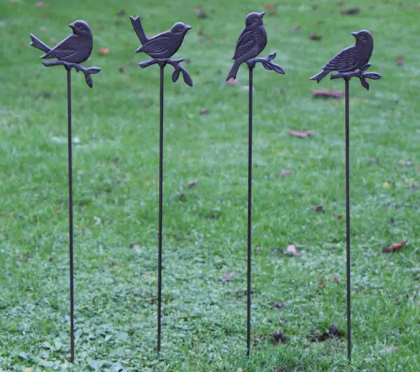 Tuinsteker vogel op tak, gietijzer SV310B - Afbeelding 5