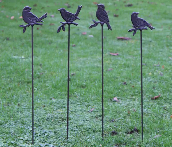 Tuinsteker vogel op tak, gietijzer SV310C - Afbeelding 5