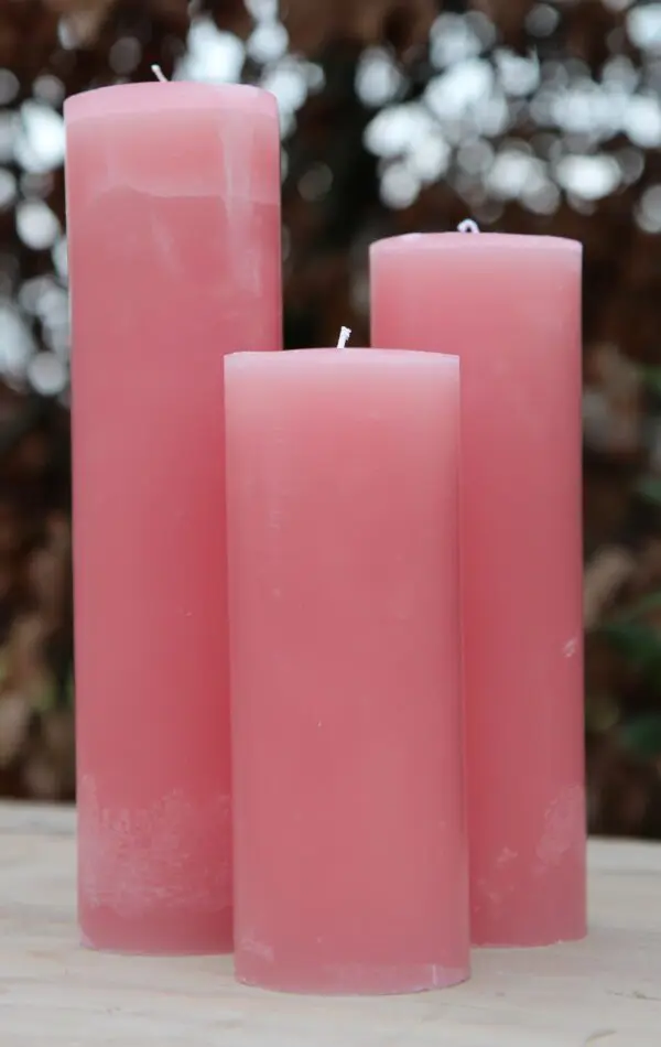 Krulkaarsen, Bika kaarsen, set van 3, Baksteen 333118G
