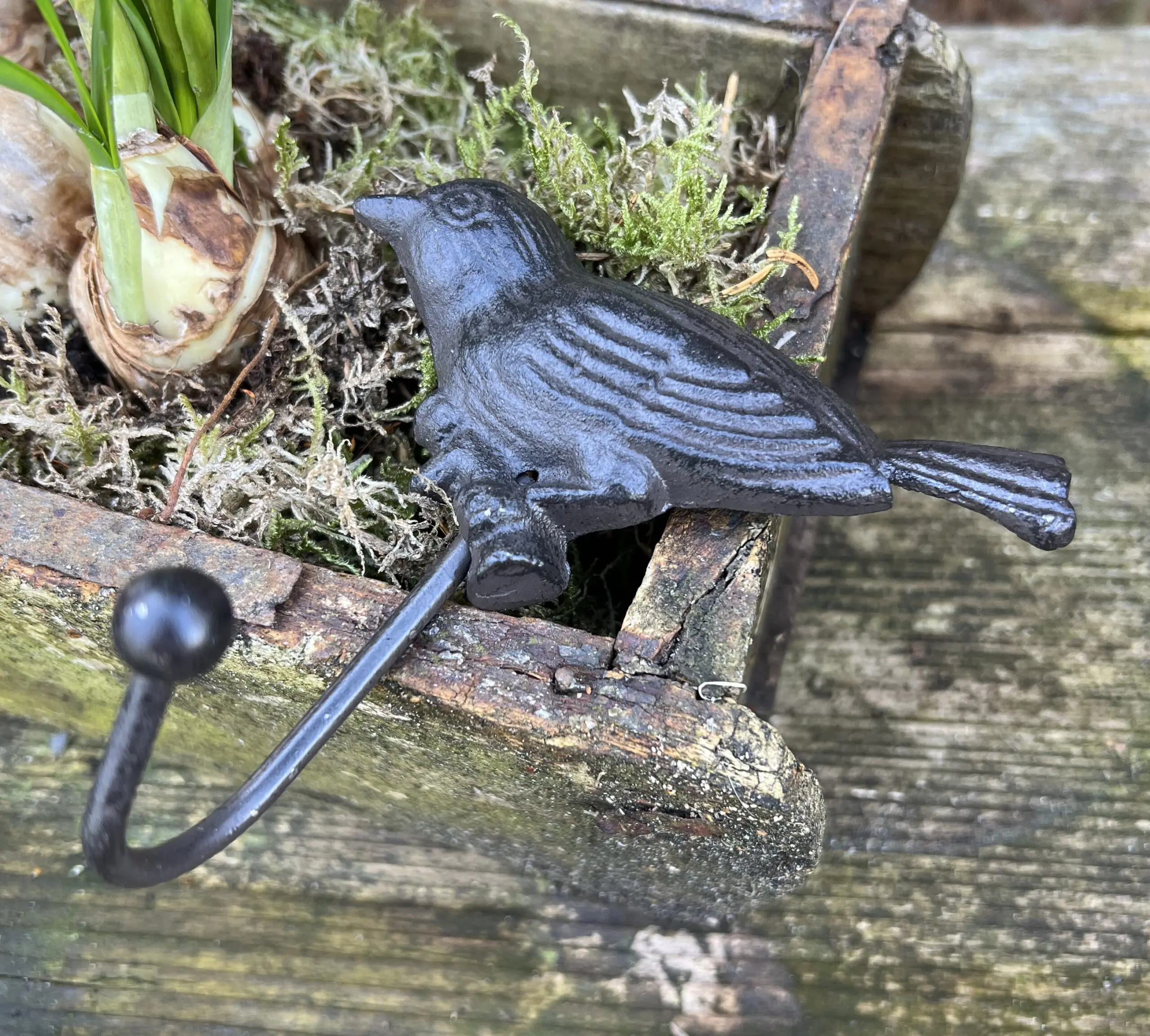 Kapstokhaak vogel, gietijzer  KH722 - Afbeelding 3
