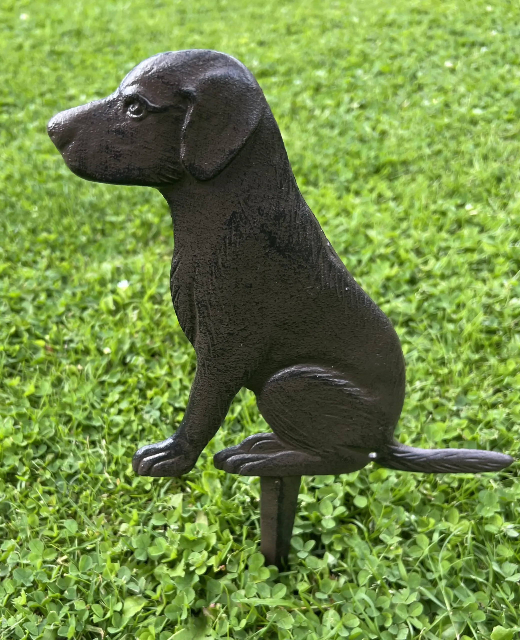 Hondenbordje: hier niet poepen of plassen, gietijzer, bruin HB105 - Afbeelding 3