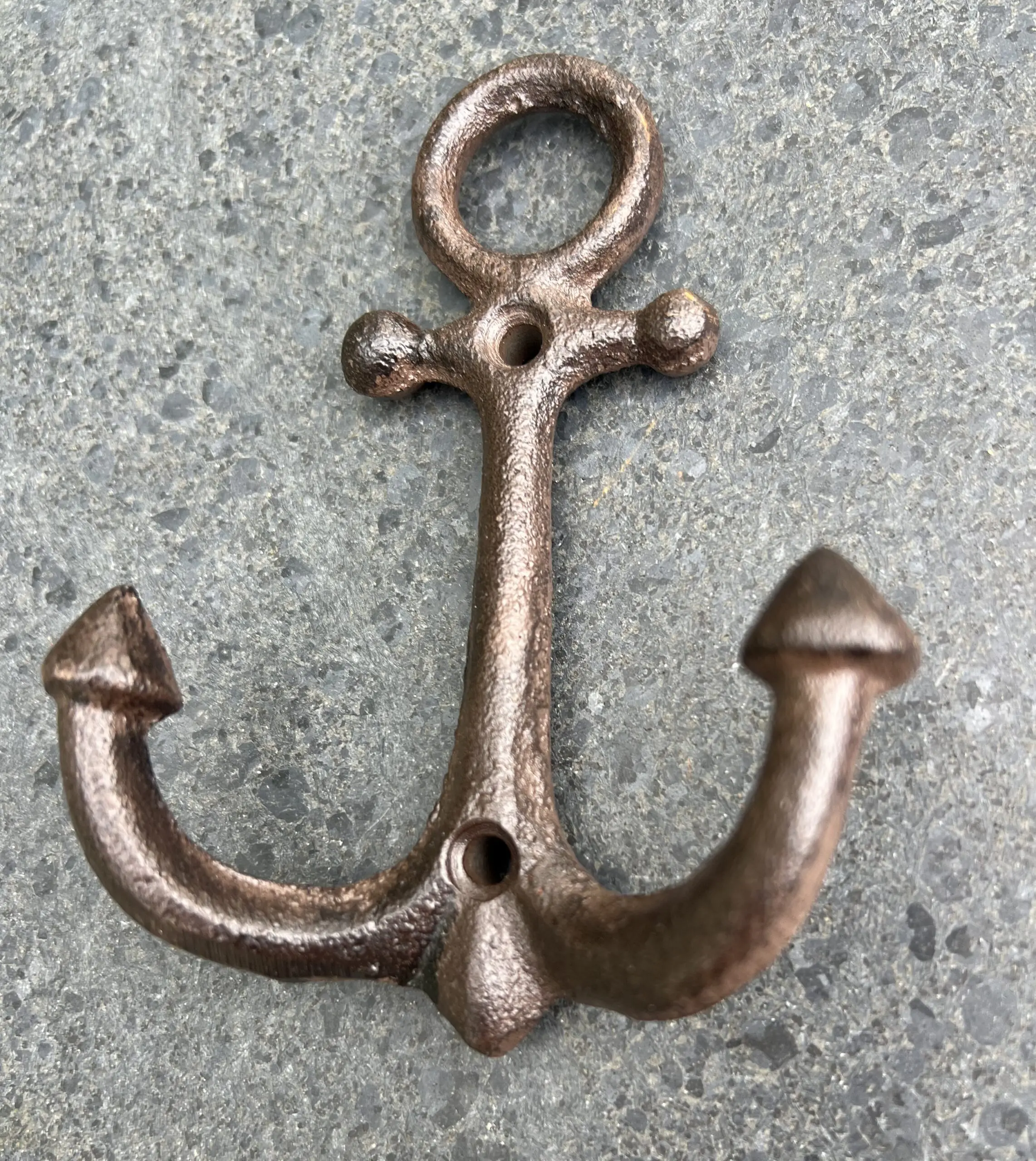 Kapstokhaak anker, maritiem, gietijzer KH7124 - Afbeelding 4