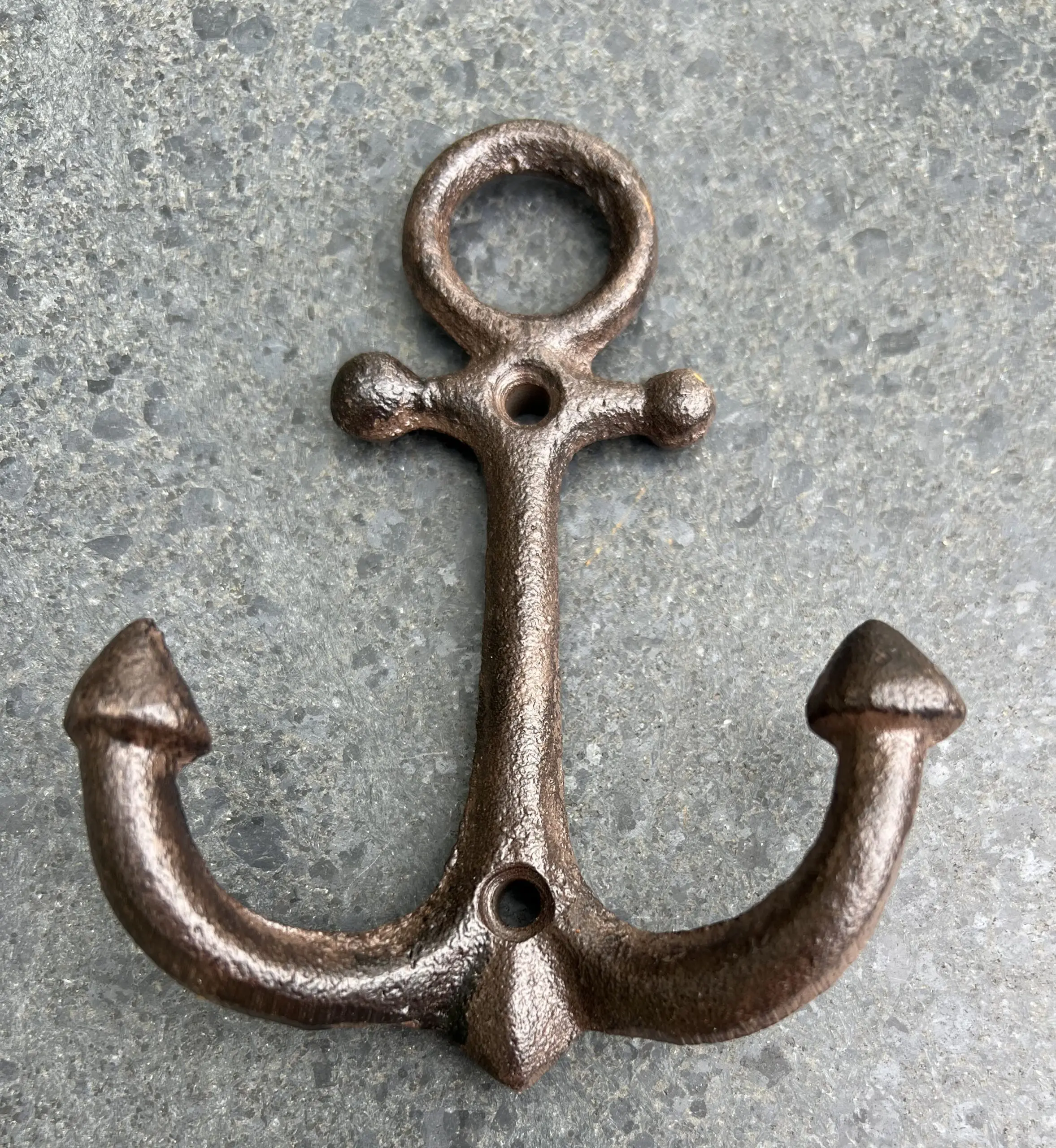 Kapstokhaak anker, maritiem, gietijzer KH7124 - Afbeelding 3