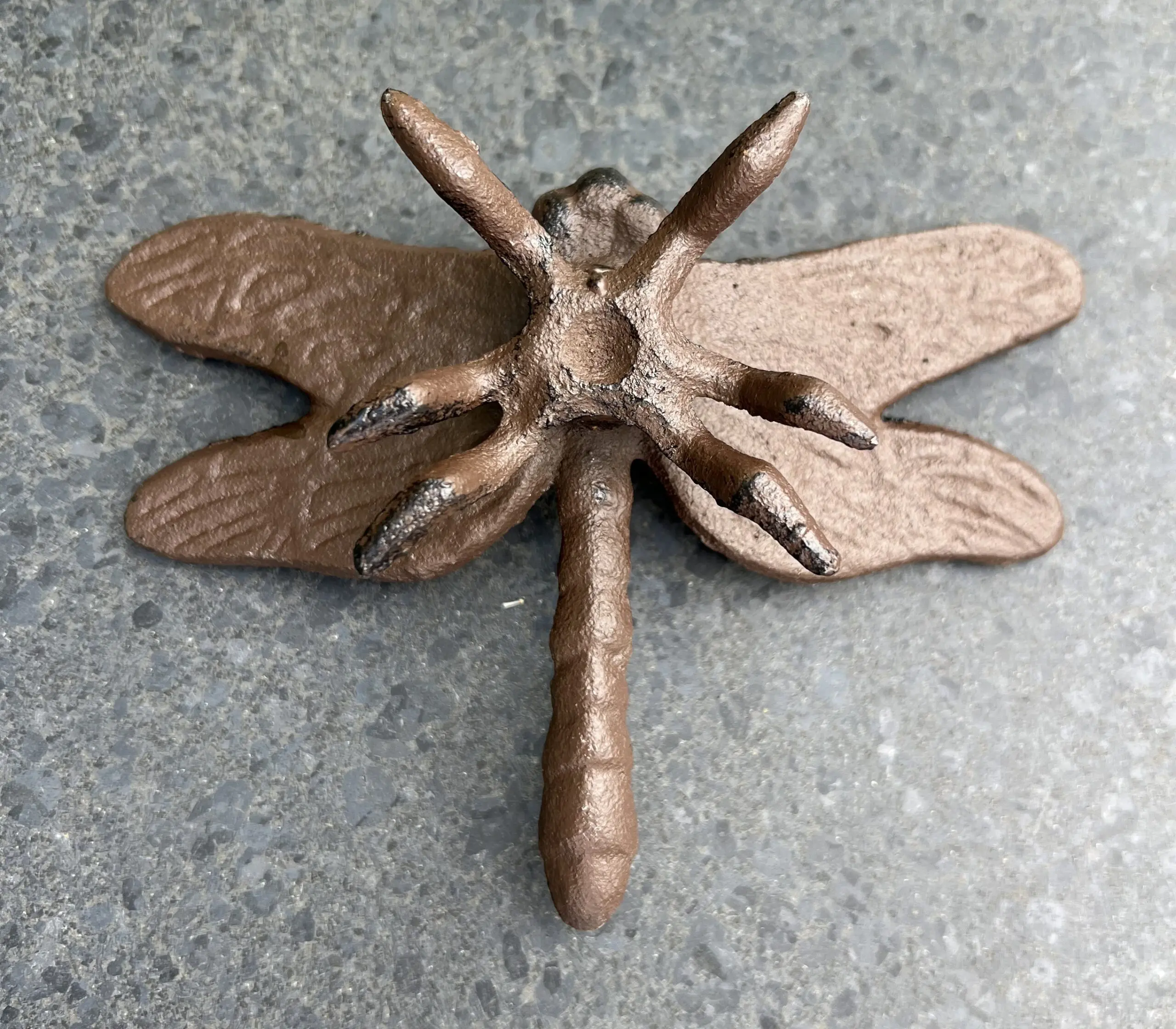 Dierenbeeld libelle, staand, gietijzer LG315 - Afbeelding 4