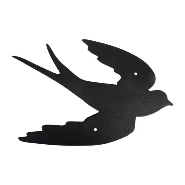 Muurdecoratie zwaluw, zwart, gietijzer TT164B - Afbeelding 5