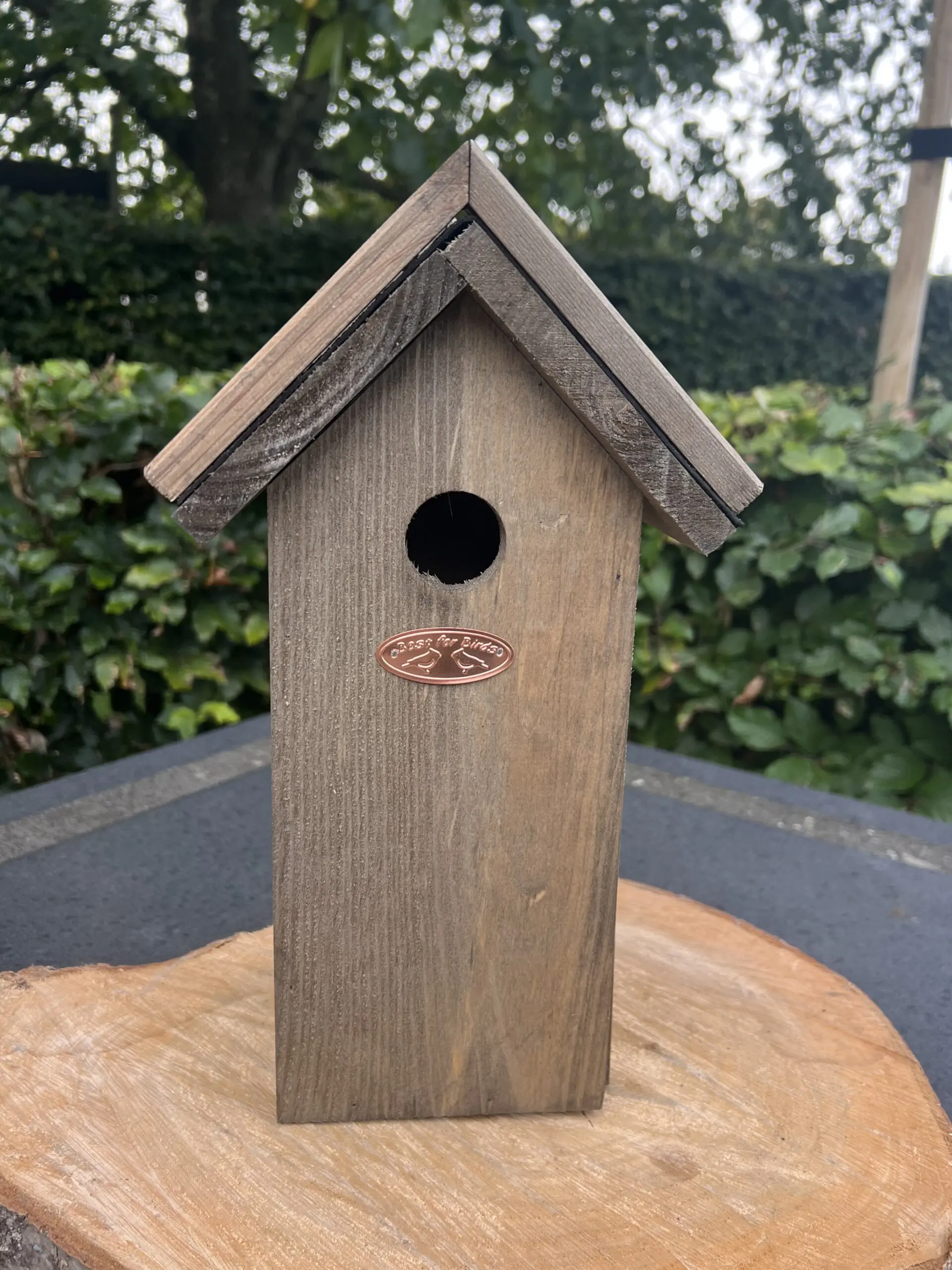 Nestkast voor Koolmees, bitumen dak NK01