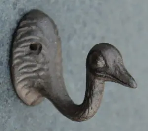 Kapstokhaak Struisvogel gietijzer KH7053