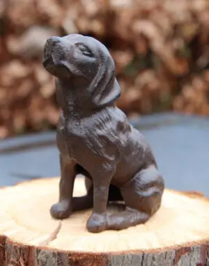 Dierenbeeld hond, groot, gietijzer, HG318