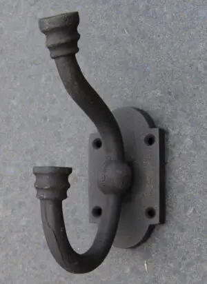 Kapstokhaak, wandhaak, robuust, mat zwart KH135