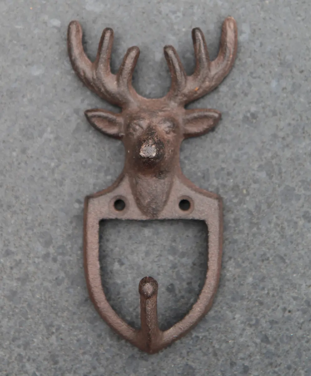 Kapstokaak hert met gewei, gietijzer KH762 - Afbeelding 4