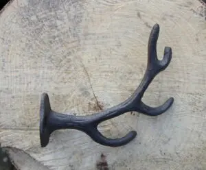 Kapstokhaak gewei met 4 punten, gietijzer KH775A