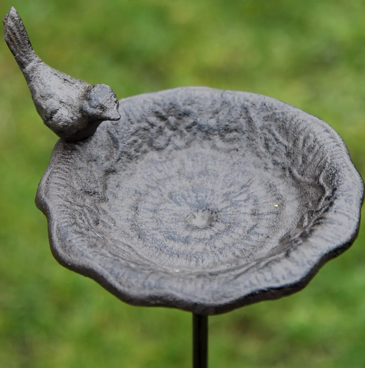 Tuinsteker vogelschaal, vogelbad met vogel VB353