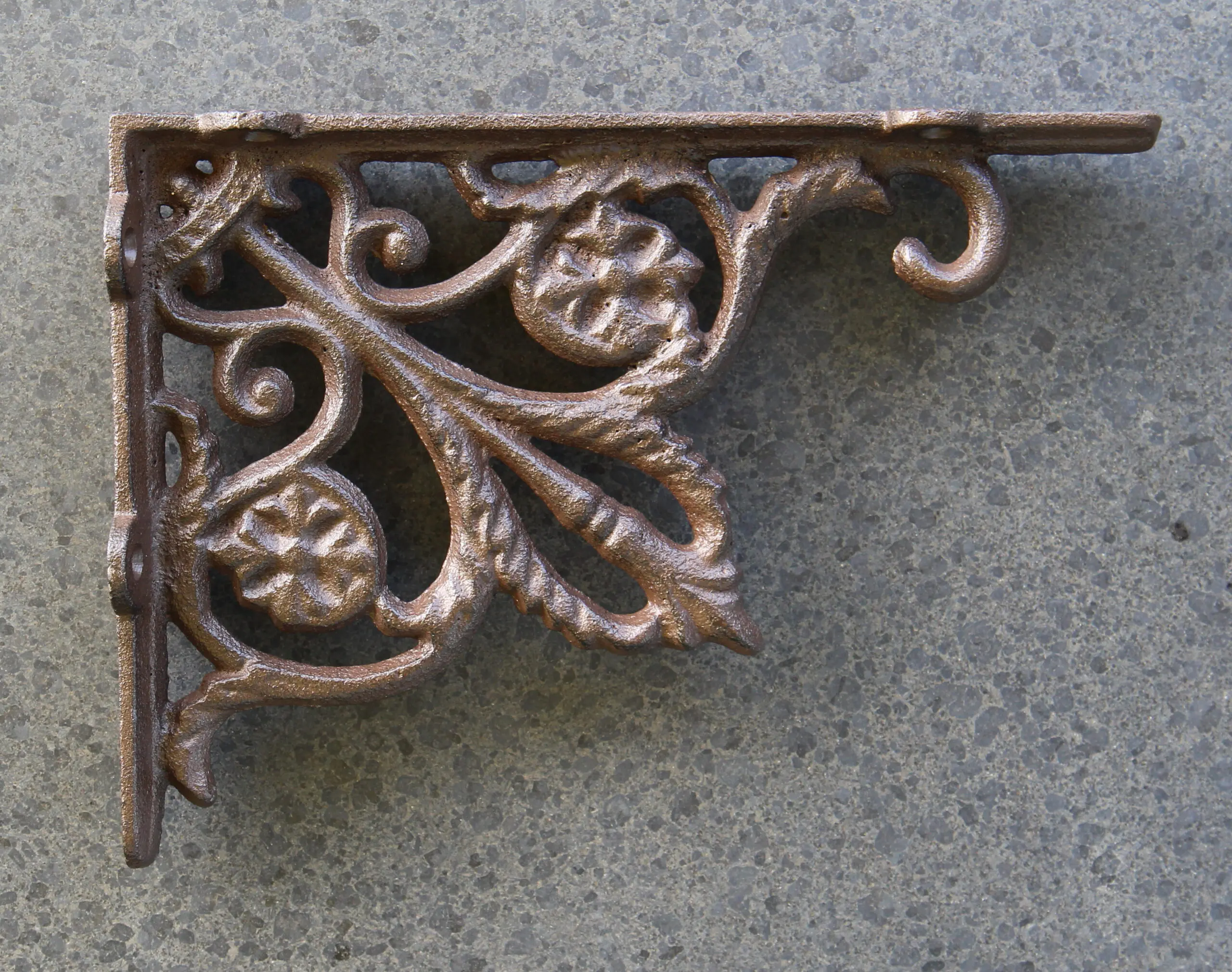 Plankdrager, wandhaak sierlijk 23,5 cm, gietijzer PD146 - Afbeelding 6