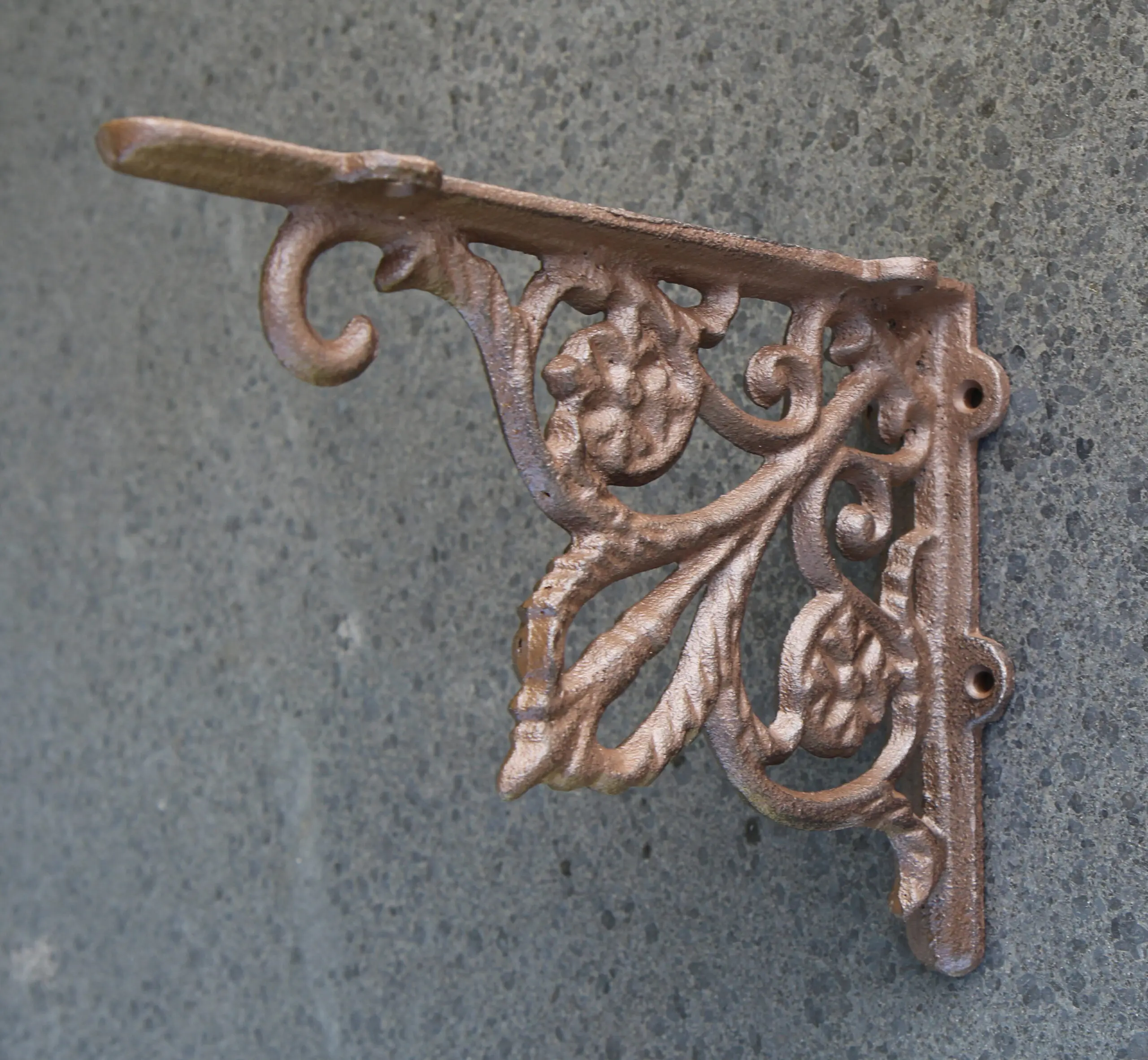 Plankdrager, wandhaak sierlijk 23,5 cm, gietijzer PD146 - Afbeelding 5