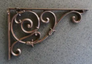 Plankdrager, wandhaak, 33,5cm, sierlijk, gietijzer PD268