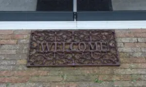 Deurmat Welcome, rechthoek, gietijzer LH354