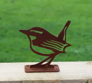 Silhouet Winterkoning, vogel schroefbaar op schutting TT239