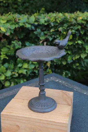 Vogelschaal, vogelbad op voet, gietijzer VB176