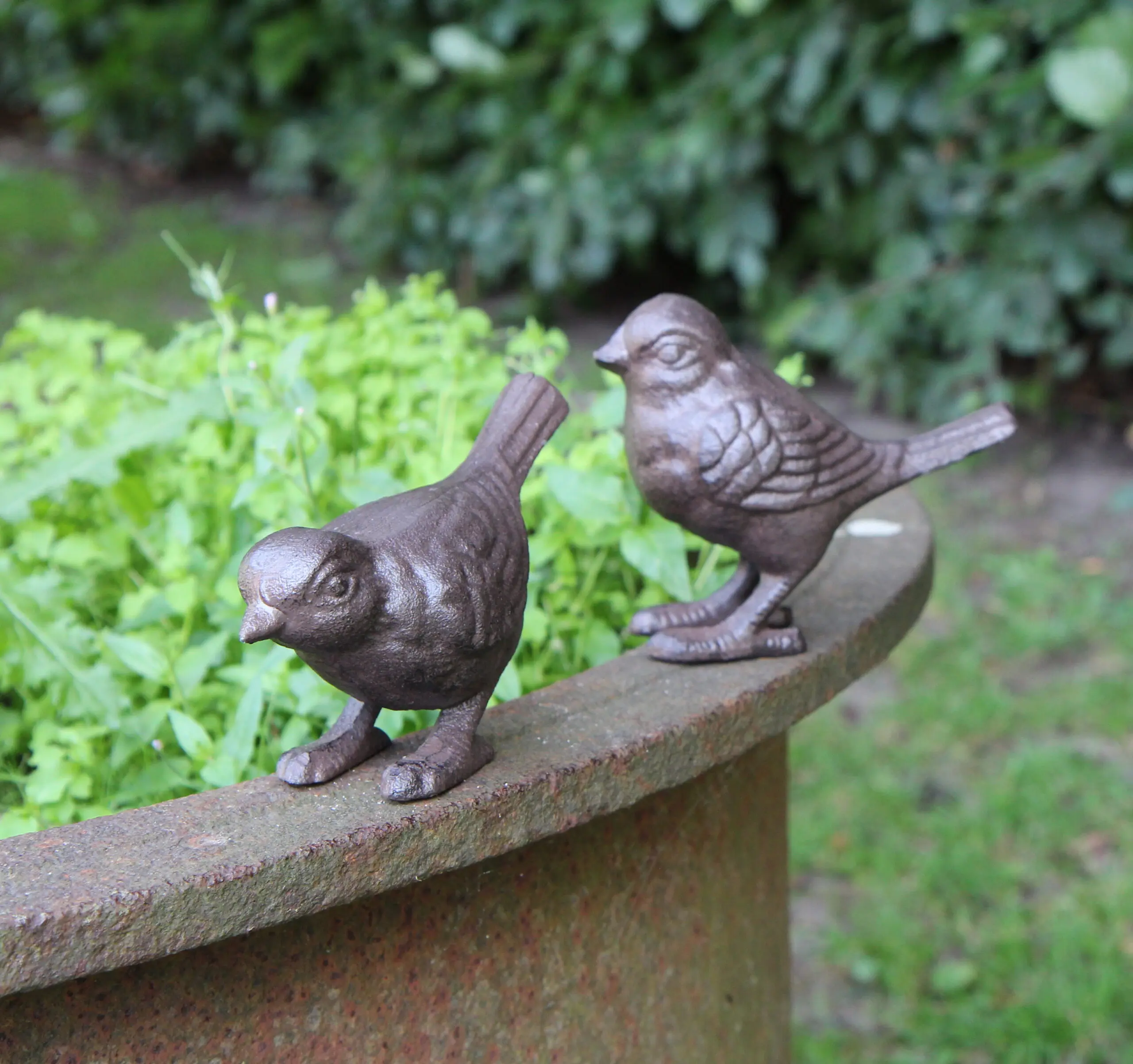 Dierenbeeld vogels, set van 2, gietijzer VGS148 - Afbeelding 5
