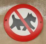 Hondenbordje: “Verboden voor Honden” met rode rand