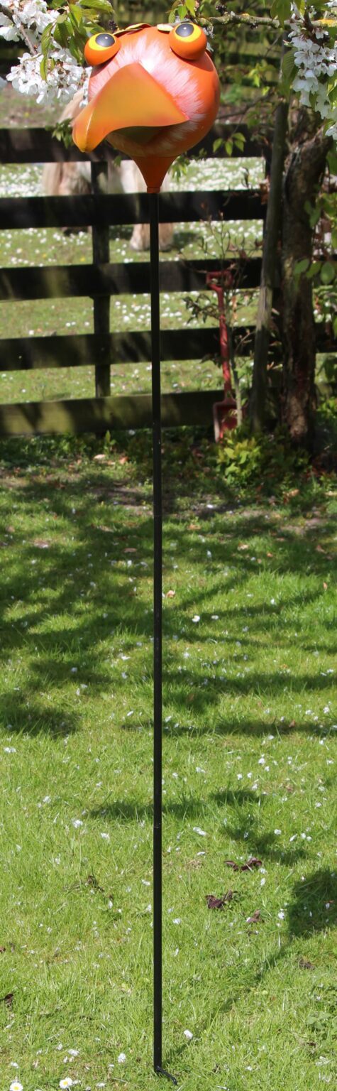 Tuinsteker, Vogelkop op stok, 180cm.