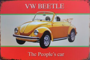 Tekstbord VW Beetle, VW Kever “the People’s Car”