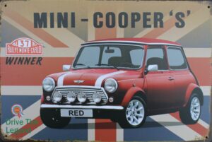Tekstbord: Mini Cooper S,