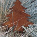 Tuinsteker Kerstboom,  roestig metaal