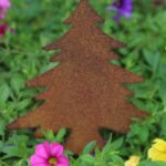 Tuinsteker Kerstboom,  roestig metaal