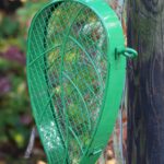 Vogelvoerhanger, Voederkorf Blad voor Pinda’s, Groen, Staal