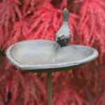 Tuinsteker Hart, Waterschaal, Voederschaal met Vogeltje