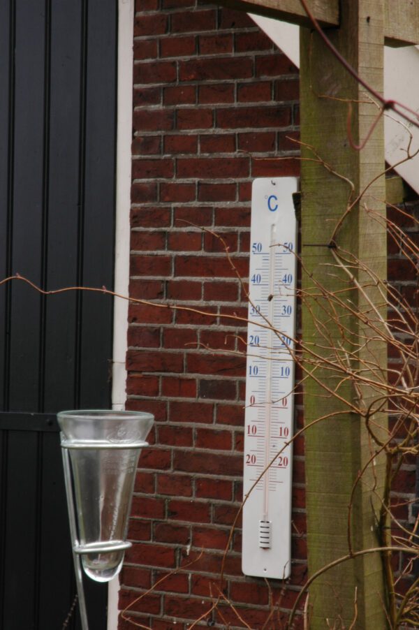 Thermometer op Wandplaat 90cm. TH9