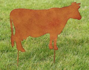 Tuinsteker koe, roestkleurig metaal                            SK330