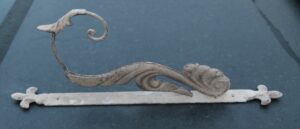 Wandhaak Aged Metal 47 cm., Bruin/Grijs