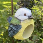 Pindakaaspothouder Vogel, wit/geel/groen