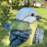 Pindakaaspothouder Vogel, wit/geel/groen